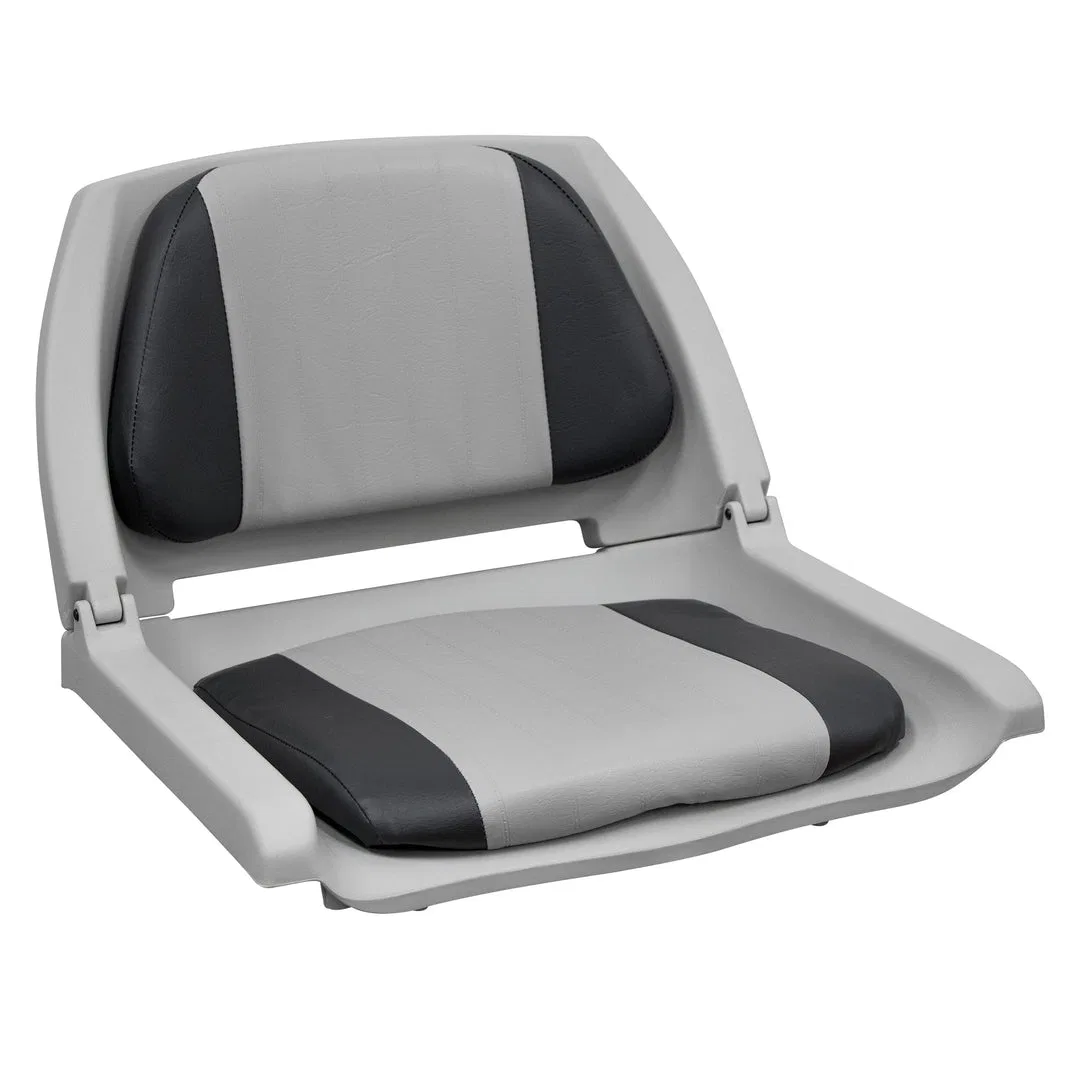 8WD139LS-012 – WISE SEATING Boat Seat, Fishing Seat Low Back Seat Type Non-Adjustable Foldable 15-3/4 Inch Height x 2...